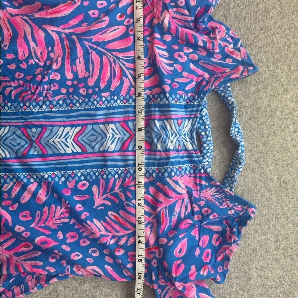 Lilly Pulitzer Blue and Pink Patterned Dress Nautical Tropical Boating - Picture 6 of 6
